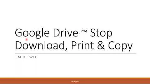 Stop Download, Print & Copy from Google Drive Share Document