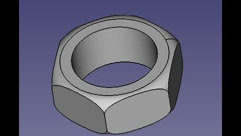Creating a simple nut in freecad(no threading)