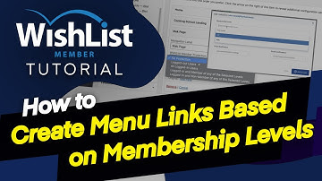 WishList Member - How to Create Menu Links Based on Membership Levels Tutorial