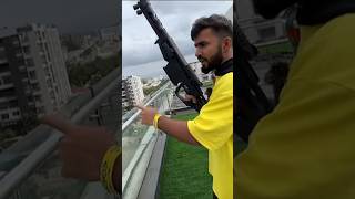 Piyush and Techno gamerz fight with guns 🤣 #trending #technogamerz #piyushjoshi #gaming