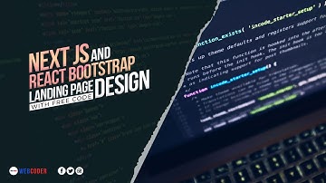Next JS and React Bootsrtap landing page, webcoder