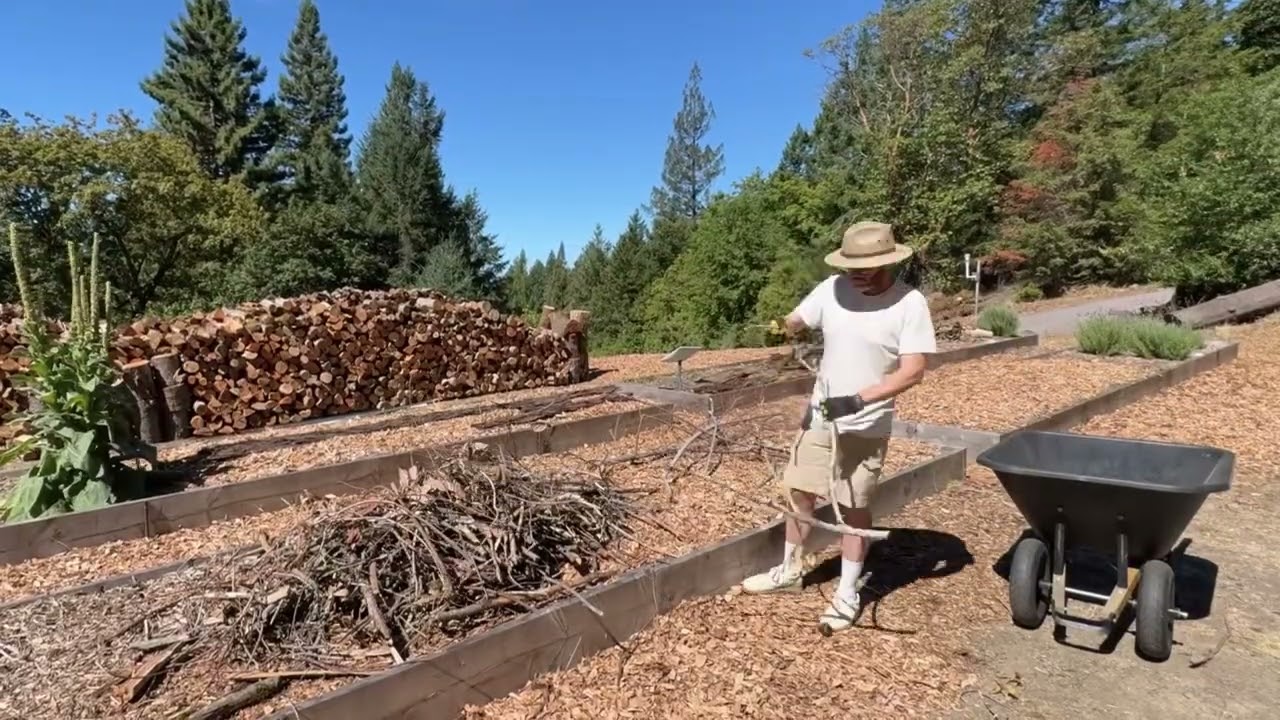 Late summer ranch activities - road maintenance, forest gathering, garden prep, and more