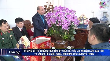 Đ/c PBT TT tỉnh ủy Hòa Bình chúc tết các đ/c nguyên lãnh đạo tỉnh và CB tiền khởi nghĩa, AHLLVT