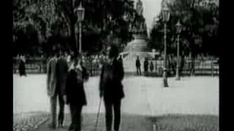 Olga Preobrajenska  Filmed Walking Near the monume...