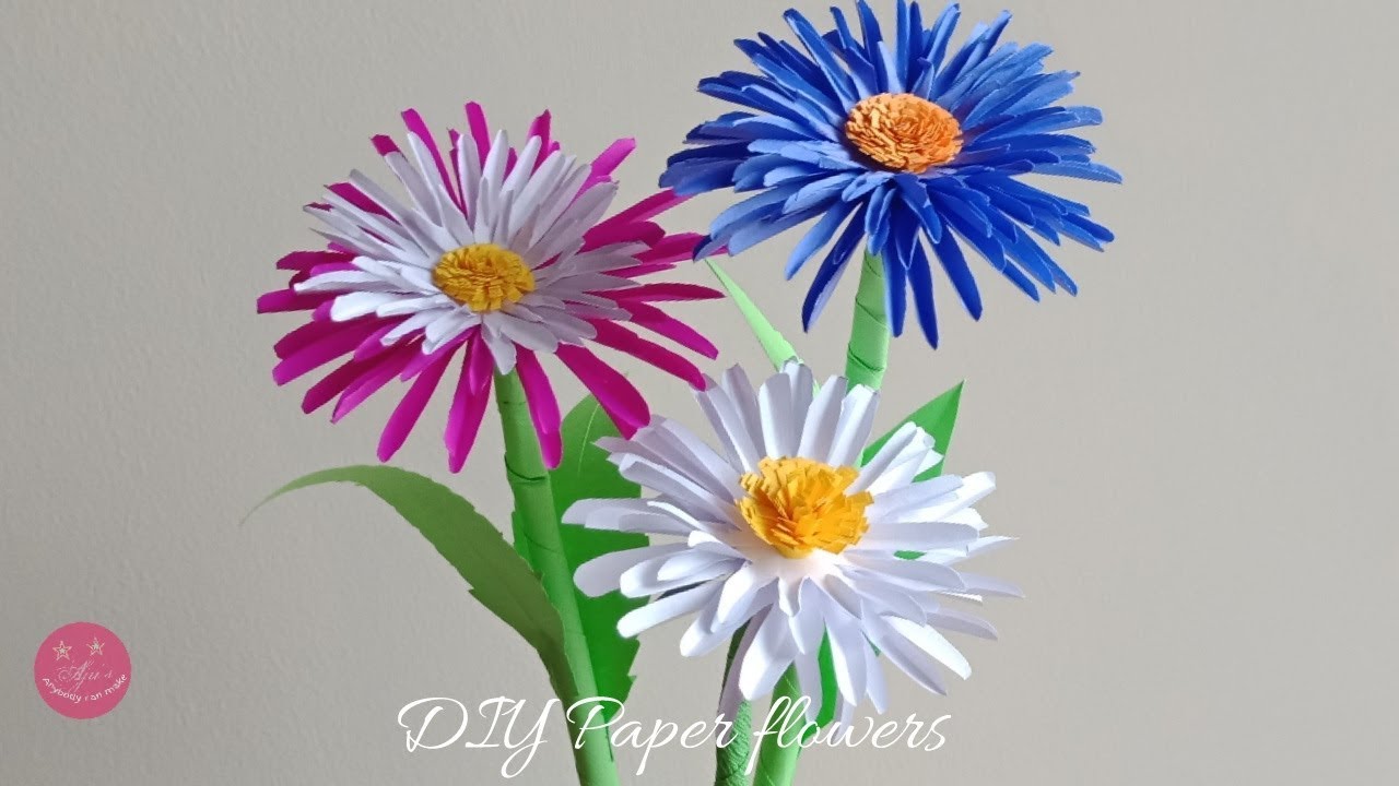 4 Types of Paper Flowers - How To Make Paper Flowers - Paper Craft 