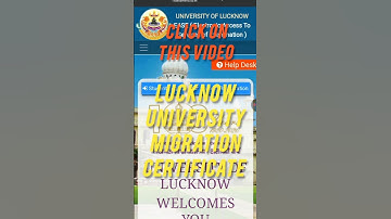 #lucknowuniversity 🙏🙌Lucknow University migration certificate #shorts #certification #students ✍️📝