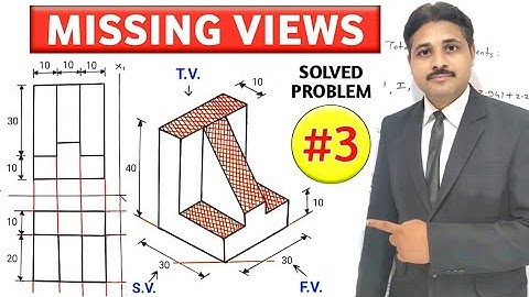 MISSING VIEWS IN ENGINEERING DRAWING IN HINDI (Part-3) @TIKLESACADEMYOFMATHS
