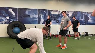 Offensive Line Drills - Proper Stance & Weight Shift