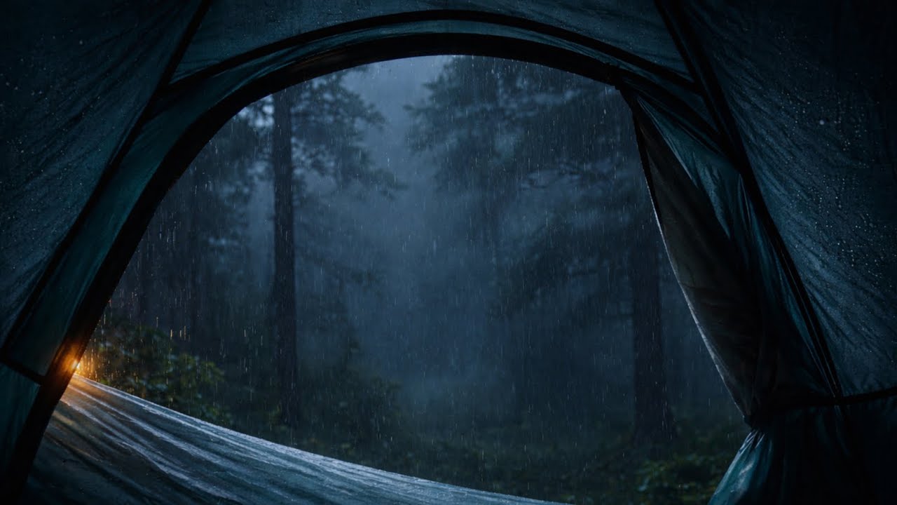 Night Rain on Tent | Relaxation, Sleep, Background Ambience |  Nature and Relaxation