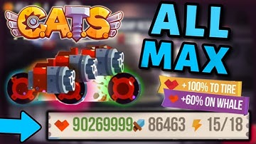 Maxing HEALTH on a FULLY MAXED MACHINE C.A.T.S - MAX HP Crash Arena Turbo Stars