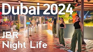 Dubai [4K] Night Life JBR, Jumeirah Beach Residence Walking Tour