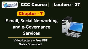 CCC Chapter 7 E-mail, Social Networking and E-Governance for CCC Exam Online Class |CCC Lecture - 37