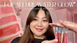 NEW GLOSSES WITH 16 SHADES! | focallure water glow lip gloss 💄 complete review &amp; swatches.