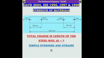 GATE 2004, IES 1995, 1997 & 1998 - STRENGTH OF MATERIALS - stress and strains - solved problem 5 :)
