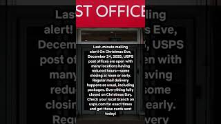 USPS Christmas Eve Hours