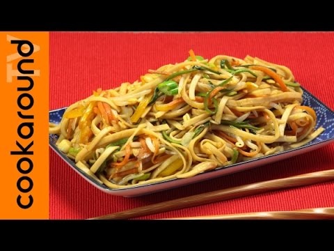 Video: Gamberoni Allo Zenzero Con Noodles E Verdure