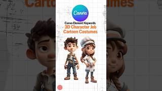 Canva Element Keywords 3D Character JOB Cartoon Costumes #canva #canvaelements
