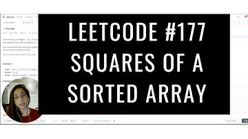 SQUARES OF A SORTED ARRAY problem - Leetcode #177 - Python