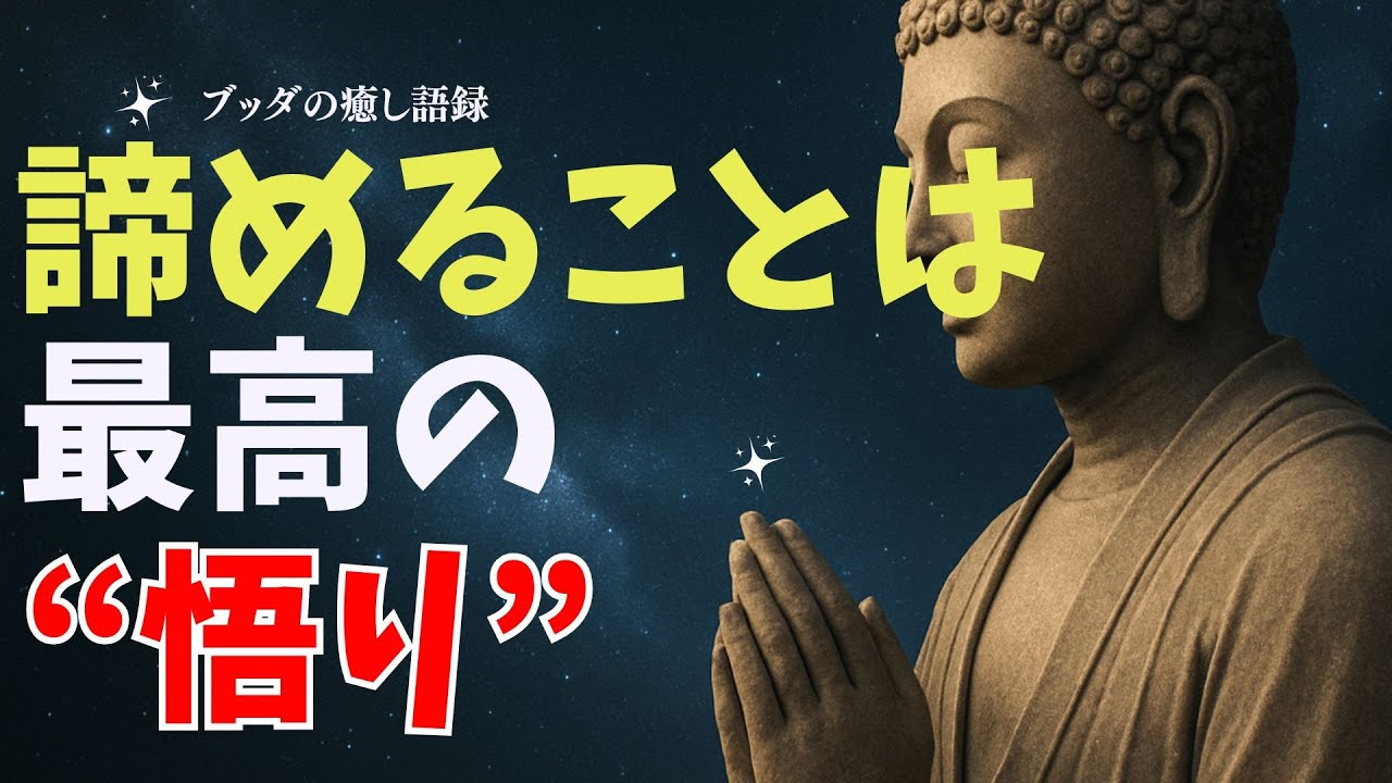 【心の成熟】諦めることは最高の“悟り”