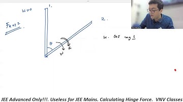 Finding Hinge Force Rotational Motion,  IIT JEE Mains, JEE Advanced & NEET Physics Doubt Lecture