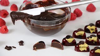 Raspberry Ganache Chocolate Filling Recipe | Truffle Recipe