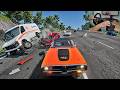 BeamNG Drive Traffic Car Crashes #02 | Incredible Crash Moments [4K]