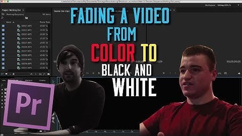 Fade a video from color to black and white - Premiere Pro Tutorial