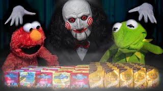 Kermit the Frog and Elmo STEAL 500 Pounds of Halloween Candy from JIGSAW!