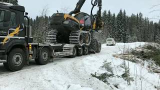 Ponsse Scorpion lavetille ajo ja KiesiTech CHAIN BINDER kuorman sidonnan esittely.