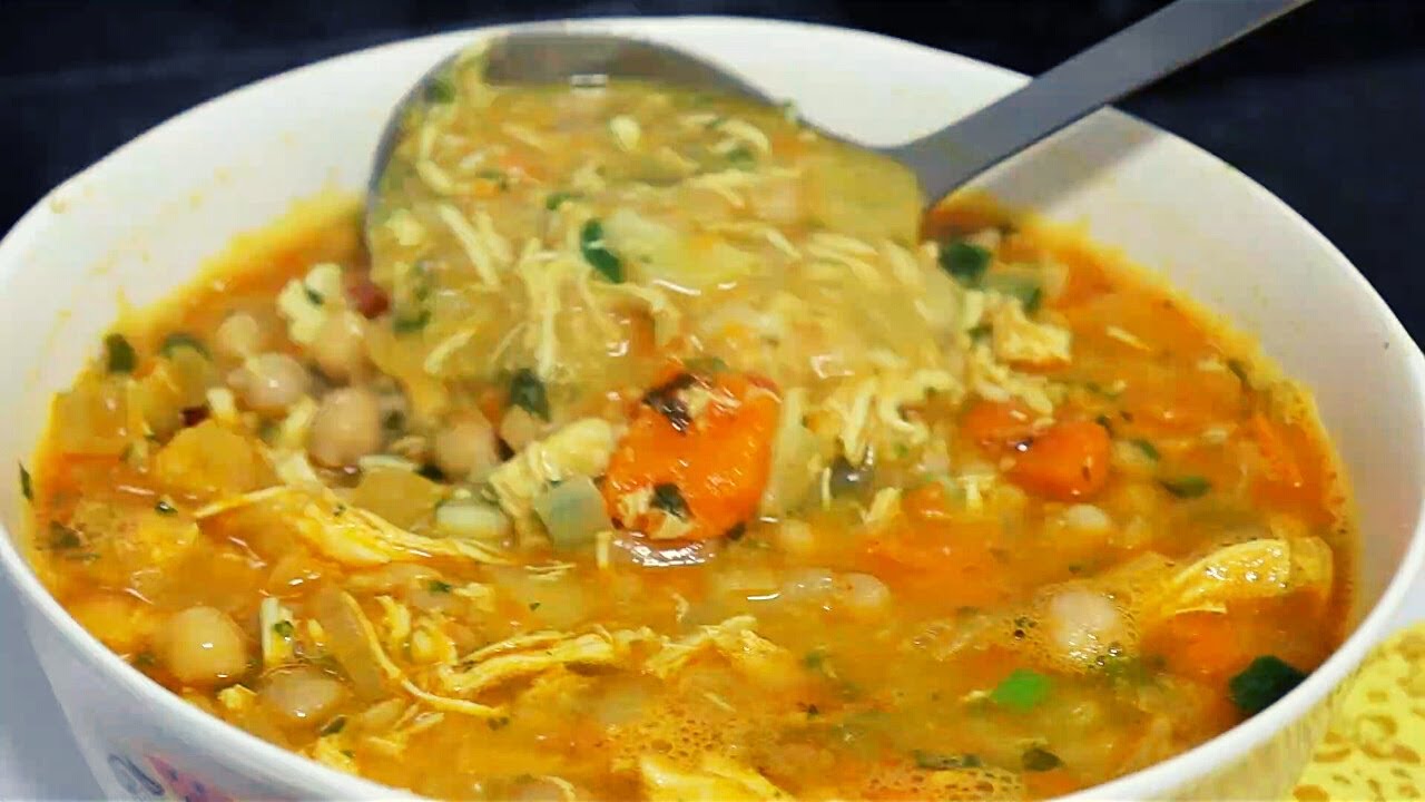 Como fazer sopa de grão-de-bico com lentilha?