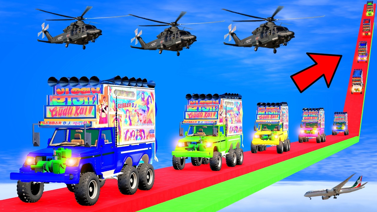 World's Highest GTA 5 !! TRIED THE IMPOSSIBLE 😱😳 SUPER MEGA RAMP CHALLENGE ! INDIAN All 11 DJ