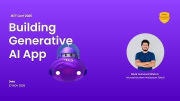 .NET Conf 2025 - Building Generative AI App With Microsoft AI Tools (English)