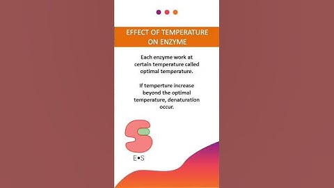 EFFECT OF TEMPERATURE ON ENZYME