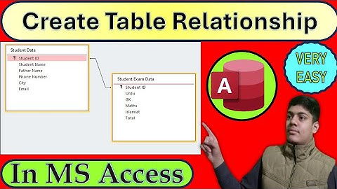 How to Create Relationship Between Two Tables in MS Access.