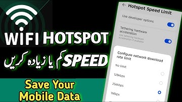 Wifi Hotspot Ki Speed Kaise Control Kare || How to control internet wifi hotspot speed limit