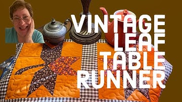 Vintage Fall Leaves Table Runner