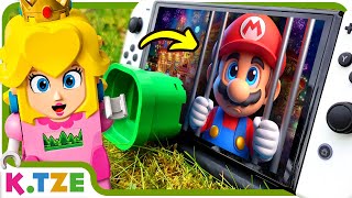 Lego Peach enters the Nintendo Switch to Save Mario 👑🎮 Super Mario Odyssey Story