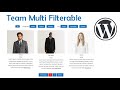 team showcase custom filterable