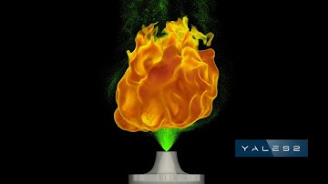 [YALES2] Large Eddy Simulation of n-heptane Spray Flame (CORIA Rouen Spray Burner)