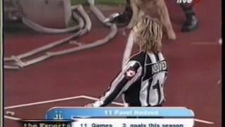PAVEL  NEDVED great JUVENTUS goal vs ROMA