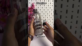 BOTOL MINUM AESTHETIC | Review Eatkit Transparan Dark Grey dengan Time Marker! #shorts #tumbler