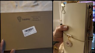 UNBOXING NEW TRAVELERS NOTEBOOK IN WHITE LEATHER!  and SET UP ! ☑️☑️☑️