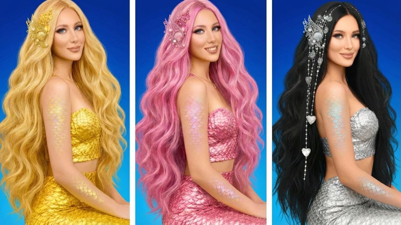 Розовые, готические и золотые прически в стиле русалки 💅 Полезные советы по преображению внешности