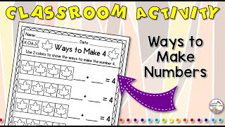 Ways to Make Number Fall Worksheets - K.OA.3 | Place Value | Addition Printables