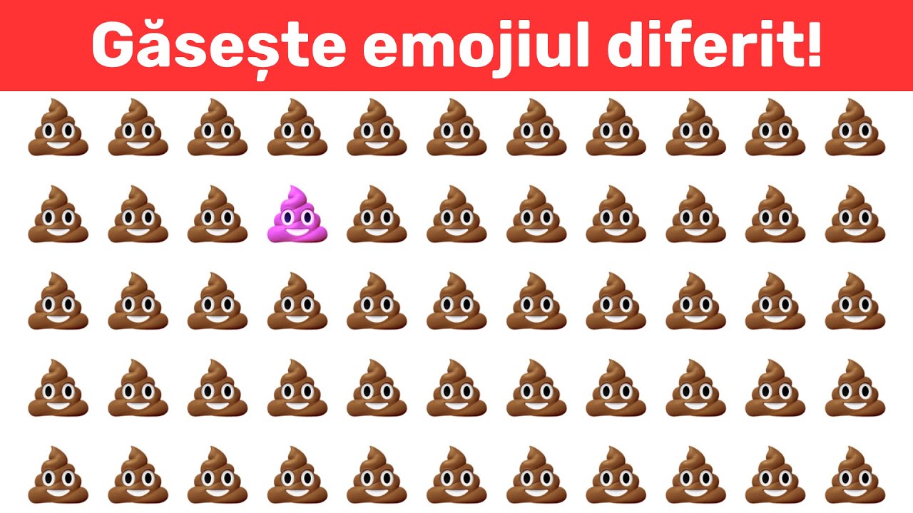 Găsește Emoji ul Diferit 😝 Test de atenție vizuală