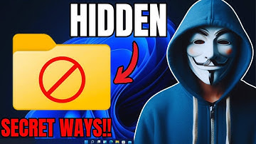 Hide your files like a hacker ( 10 Ways )