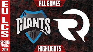 Giants vs Origen All Games Highlights - EU LCS W7D4 Spring 2017 - GIA vs OG All Games