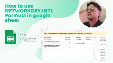 How to use NETWORKDAY.INTL Formula in google sheet