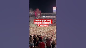 Thumbnail of Arkansas plays Rocky Top after upsetting No. 4 Tennessee. #WPS