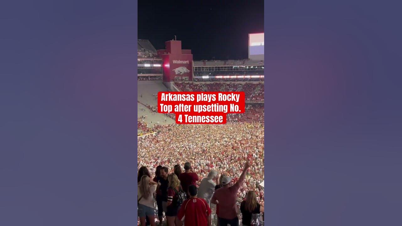 Arkansas plays Rocky Top after upsetting No. 4 Tennessee. #WPS